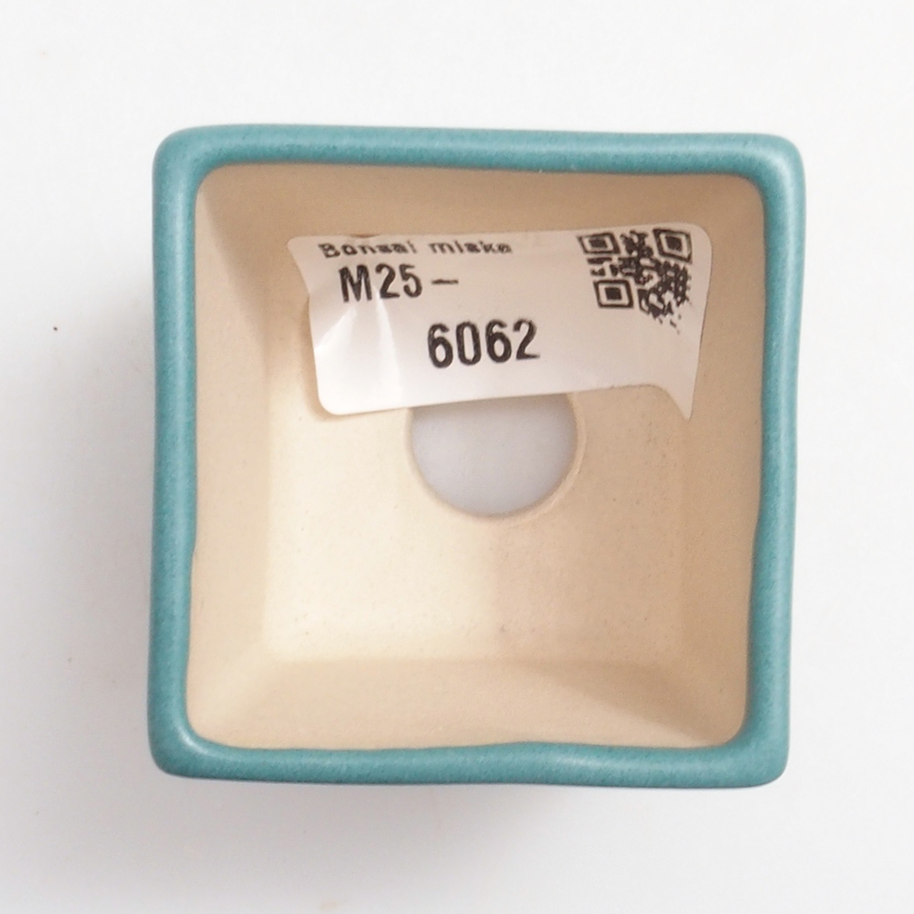 Cuenco bonsái de cerámica 6,5 x 5,5 x 4 cm, color azul