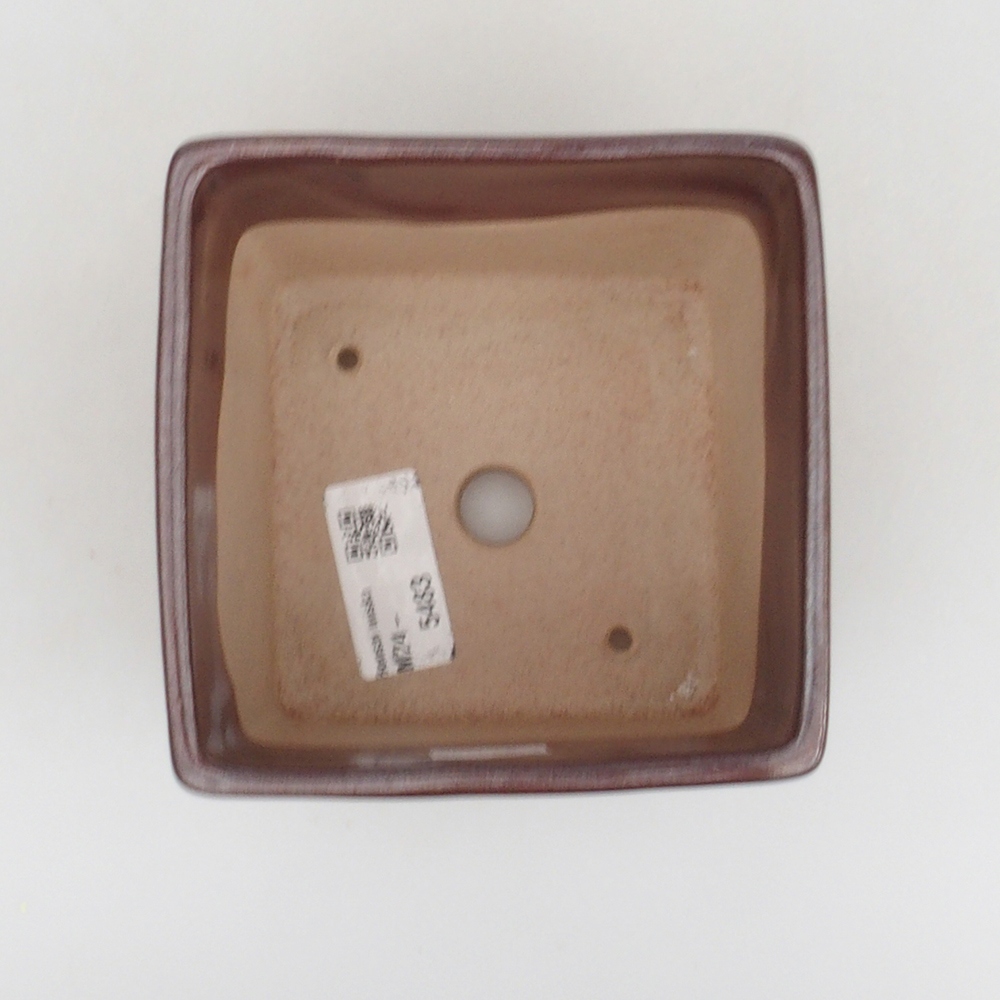 Cuenco bonsái de cerámica 11 x 11 x 8,5 cm, marrón