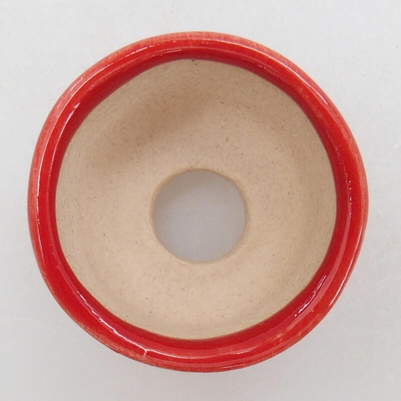 Cuenco mini bonsái 2,5 x 2,5 x 2 cm, color rojo