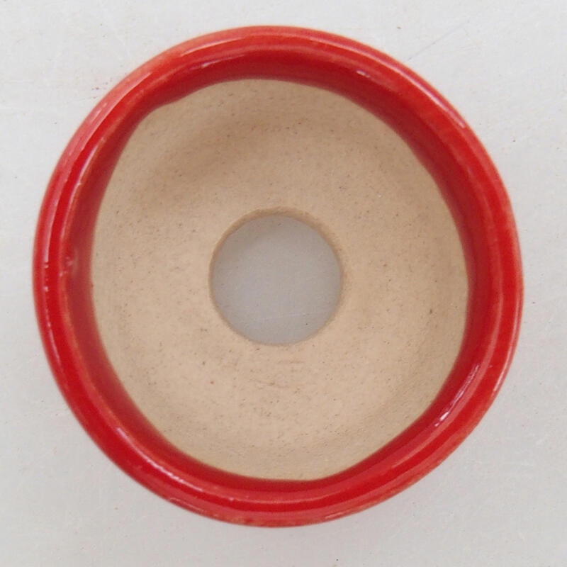 Cuenco mini bonsái 2,5 x 2,5 x 2 cm, color rojo