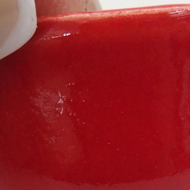 Cuenco mini bonsái 2,5 x 2,5 x 2 cm, color rojo