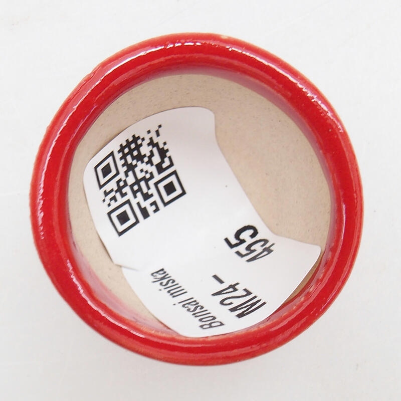 Cuenco mini bonsái 3,5 x 3,5 x 2,5 cm, color rojo