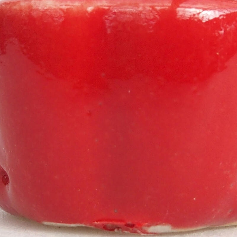 Mini cuenco bonsái 3,5 x 3,5 x 2 cm, color rojo