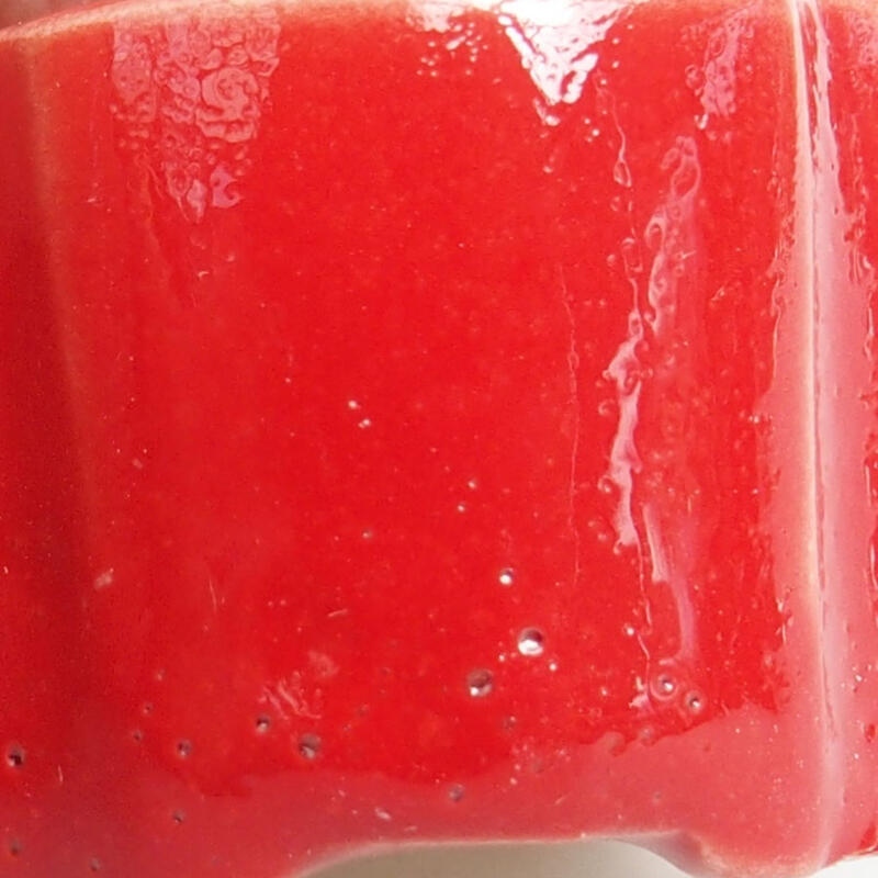 Mini cuenco bonsái 3,5 x 3,5 x 2 cm, color rojo