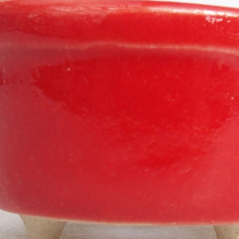 Mini cuenco bonsái 3,5 x 3,5 x 2 cm, color rojo