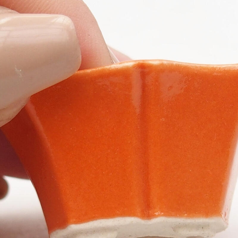 Mini cuenco bonsái 3,5 x 3,5 x 2 cm, naranja