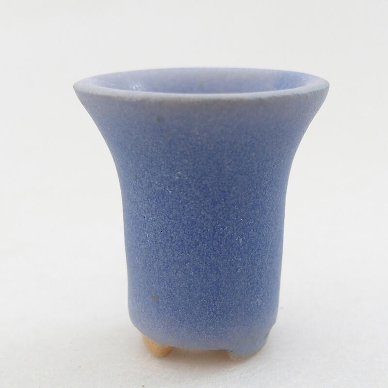 Mini cuenco bonsái 3,5 x 3,5 x 3,5 cm, color azul