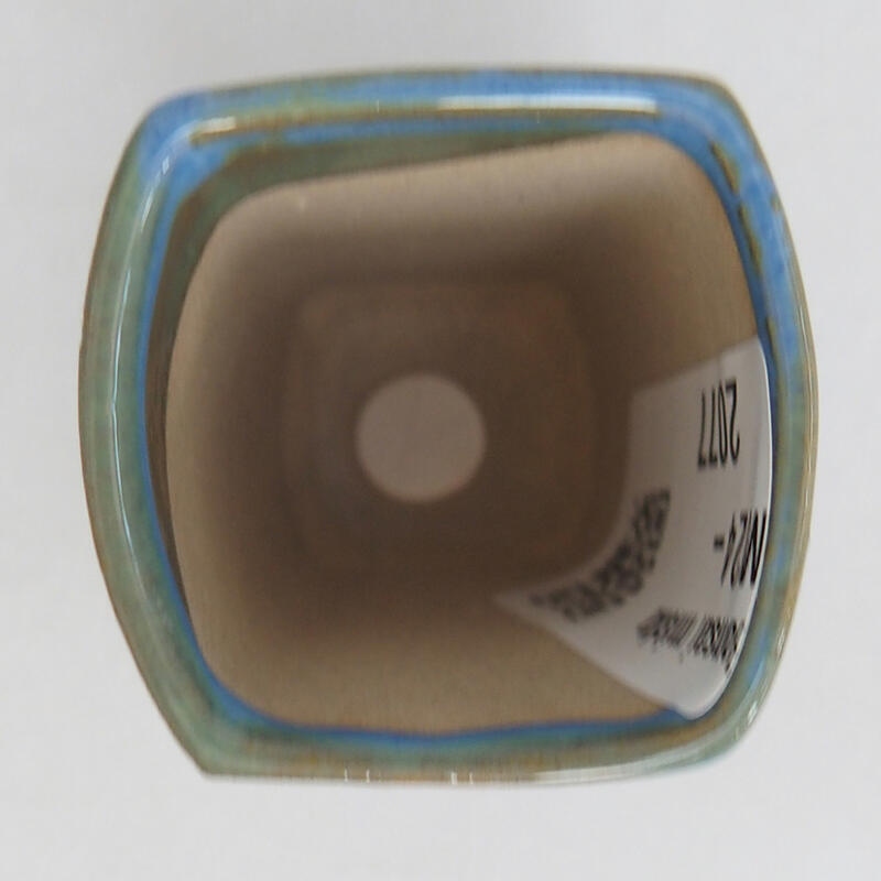 Mini cuenco bonsái 3,5 x 3,5 x 5,5 cm, color azul