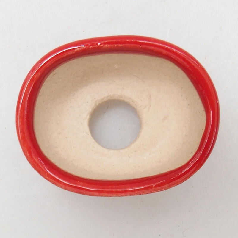 Mini cuenco bonsái 3 x 2,5 x 1,5 cm, color rojo
