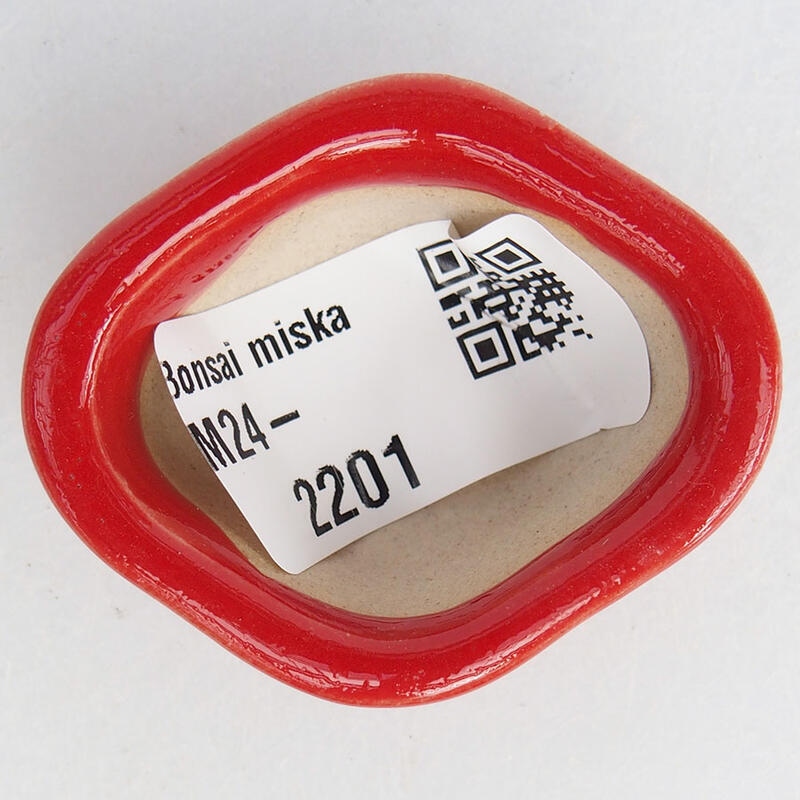 Cuenco mini bonsái 4,5 x 3,5 x 2 cm, color rojo