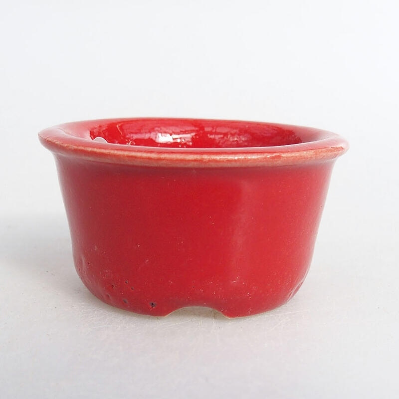 Cuenco mini bonsái 4,5 x 4,5 x 2,5 cm, color rojo
