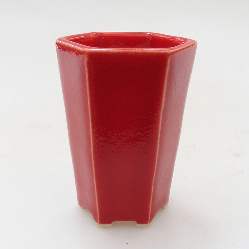 Cuenco mini bonsái 4 x 3,5 x 6 cm, color rojo