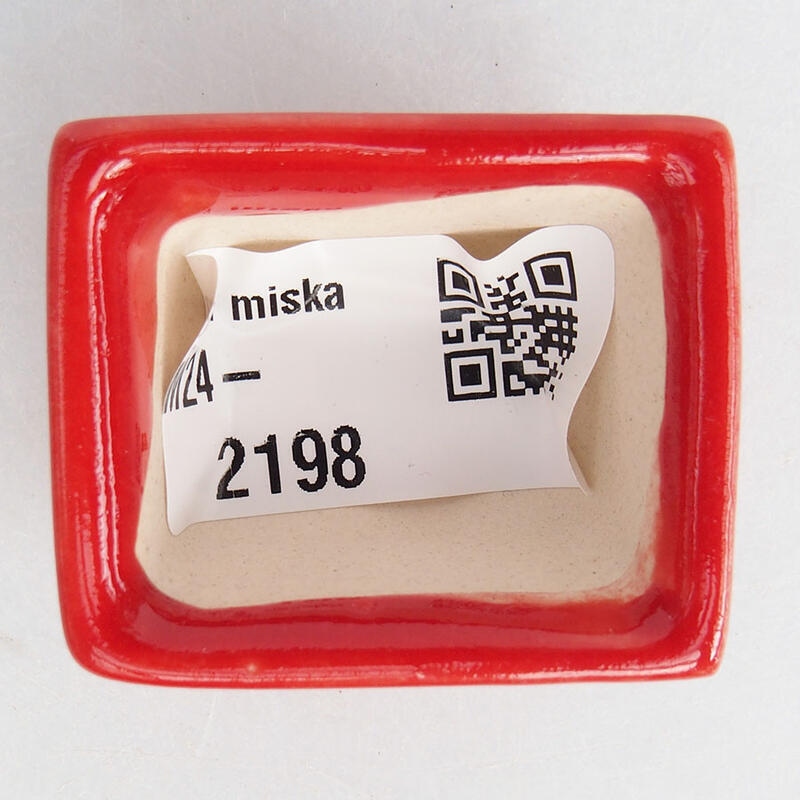 Cuenco mini bonsái 4 x 3 x 2 cm, color rojo