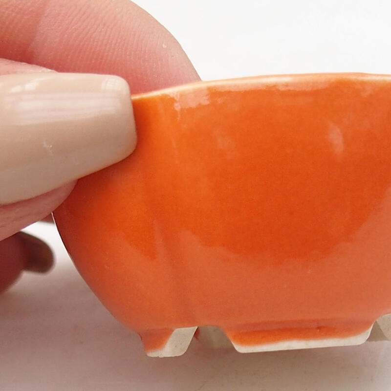 Cuenco mini bonsái 4 x 4 x 2,5 cm, naranja