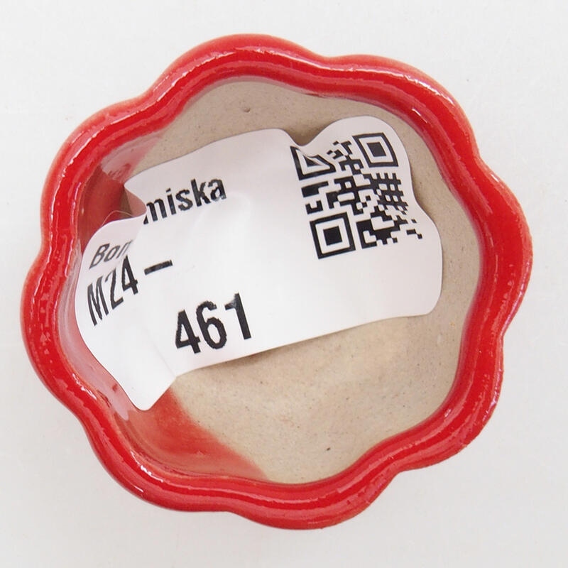 Cuenco mini bonsái 4 x 4 x 2 cm, color rojo