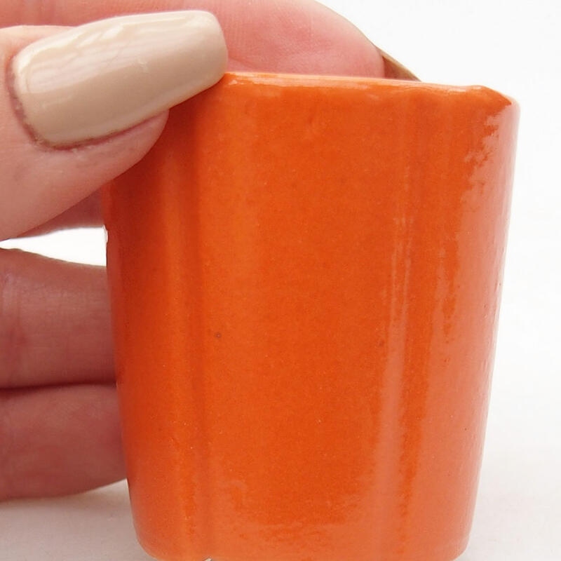 Mini cuenco bonsái 4 x 4 x 4,5 cm, naranja