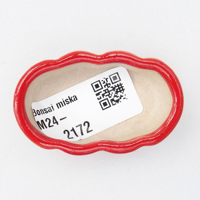 Cuenco mini bonsái 5,5 x 3 x 2 cm, color rojo