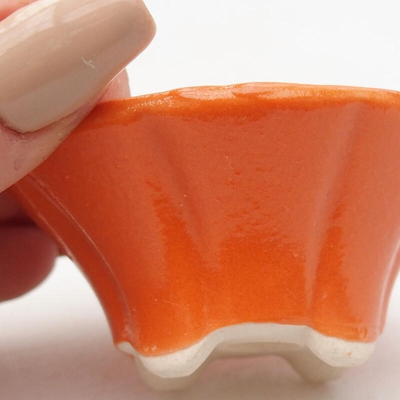 Mini cuenco bonsái 5,5 x 5,5 x 2,5 cm, naranja