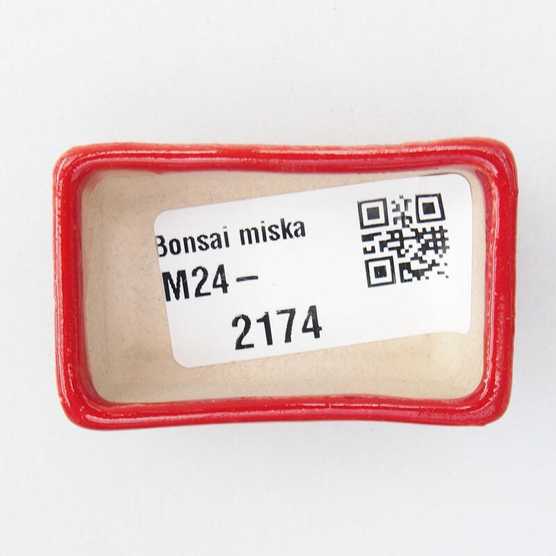 Mini cuenco bonsái 5 x 3 x 1,5 cm, color rojo