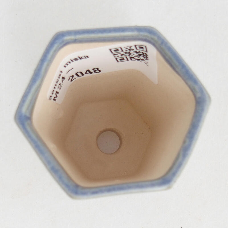 Mini cuenco bonsái 5 x 4,5 x 6,5 cm, color azul