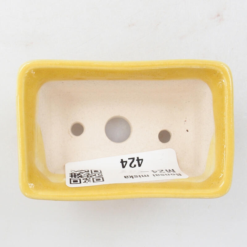 Cuenco mini bonsái 6,5 x 4 x 2,5 cm, amarillo