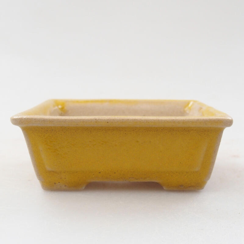 Cuenco mini bonsái 6,5 x 5,5 x 2,5 cm, amarillo