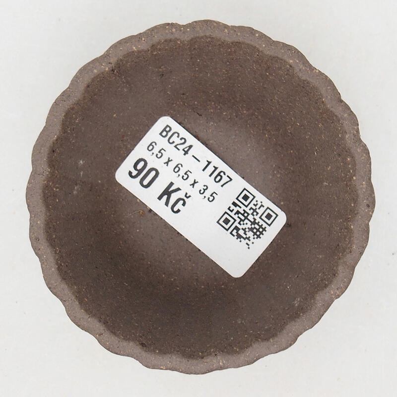 Cuenco mini bonsái 6,5 x 6,5 x 4 cm, color ocre parduzco