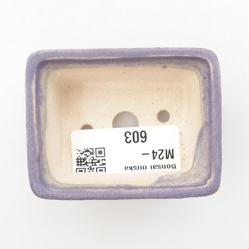 Mini cuenco bonsái 6 x 4,5 x 2,5 cm, color morado