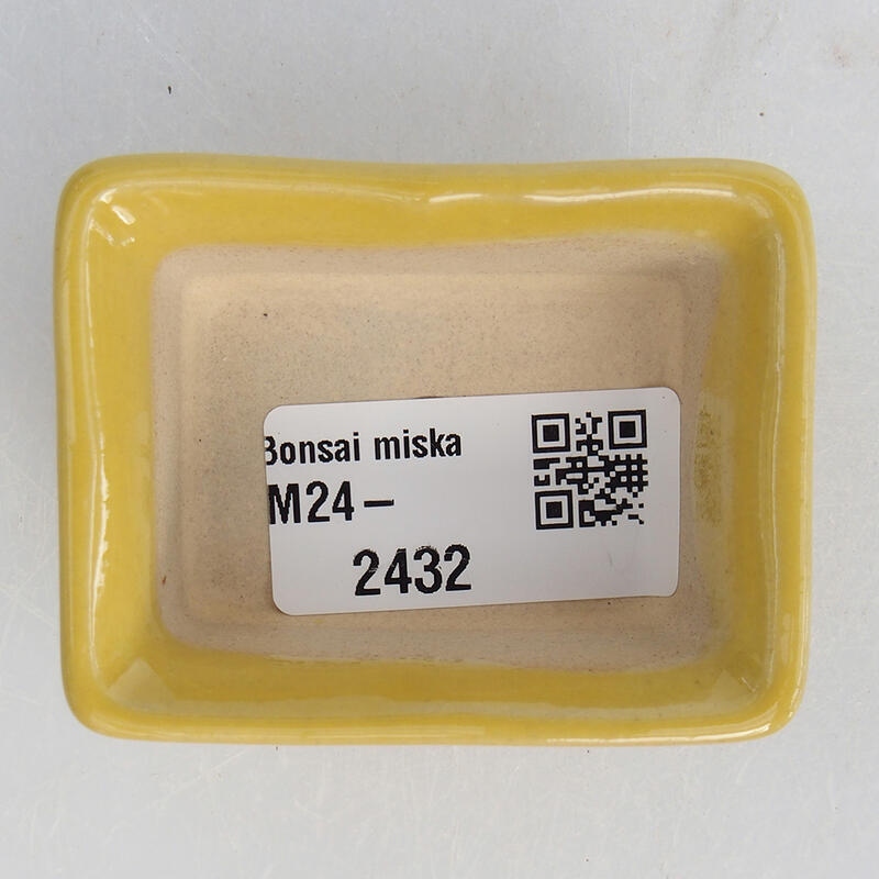 Cuenco mini bonsái 6 x 4,5 x 2,5 cm, amarillo