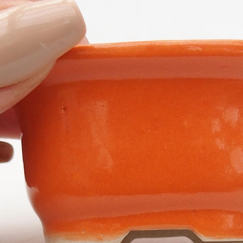 Mini cuenco bonsái 6 x 5 x 3 cm, naranja