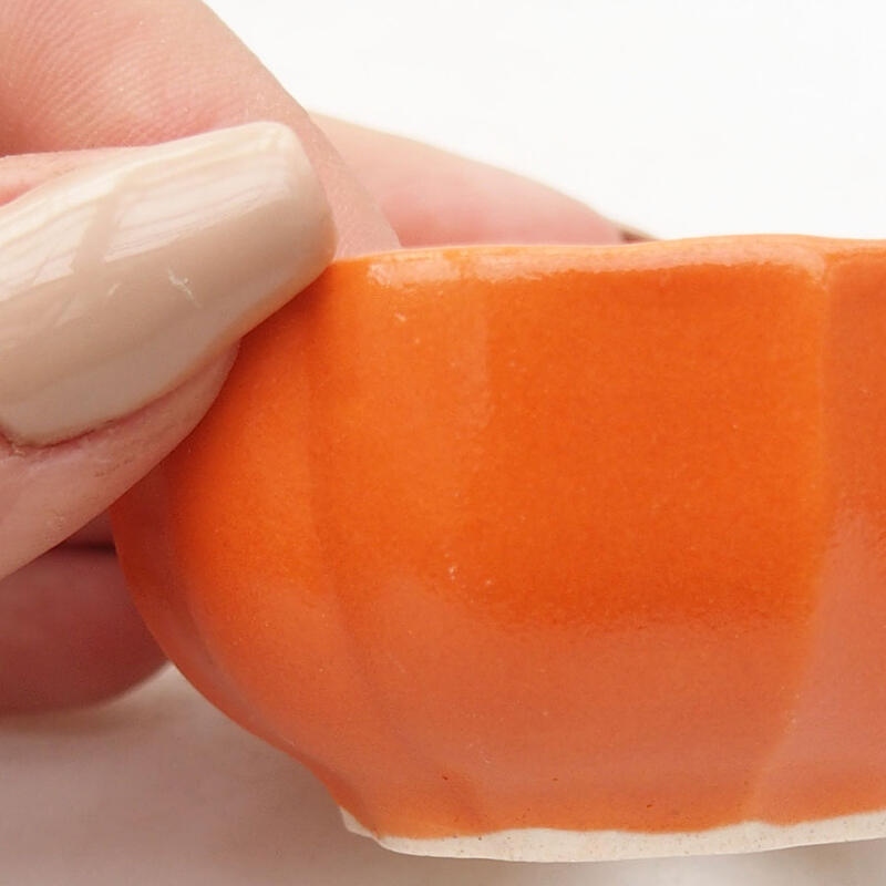 Mini cuenco bonsái 6 x 6 x 3 cm, naranja