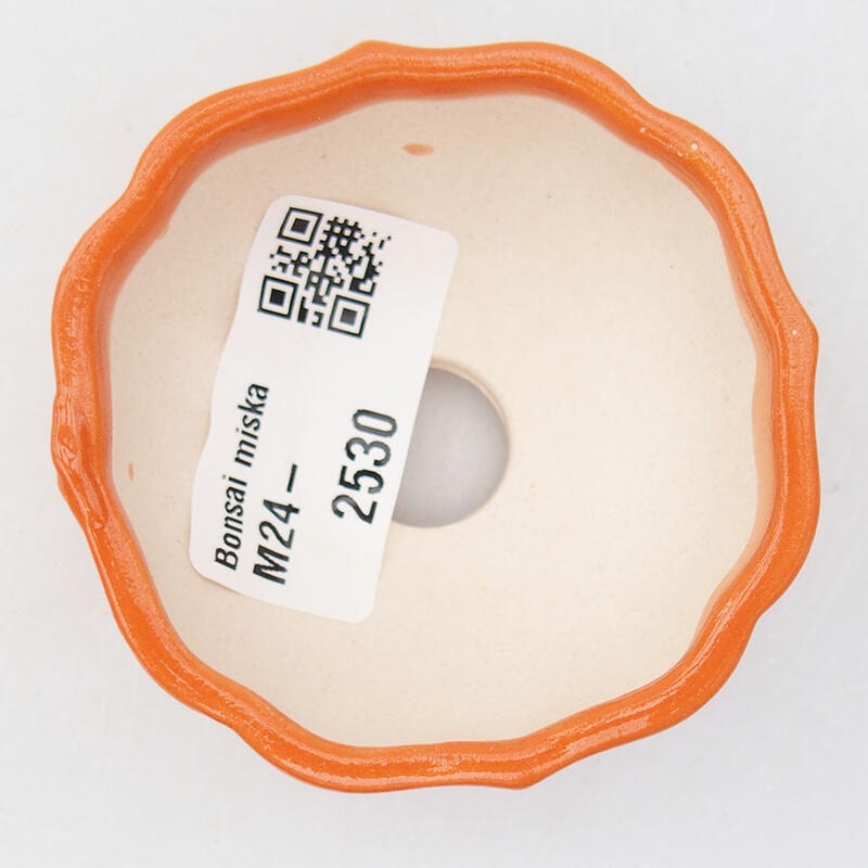 Mini cuenco bonsái 6 x 6 x 3 cm, naranja