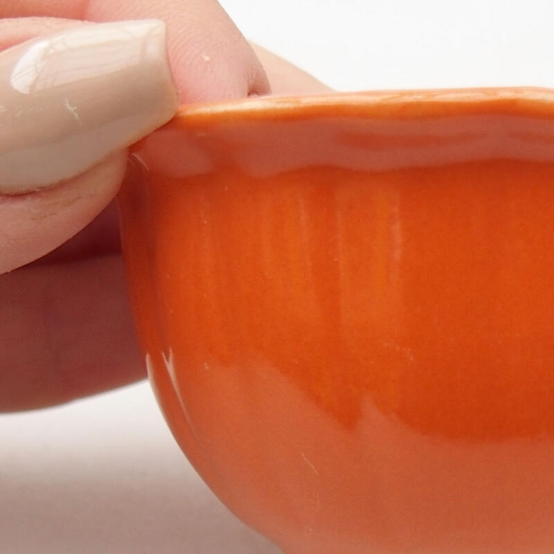Mini cuenco bonsái 7 x 7 x 3,5 cm, naranja