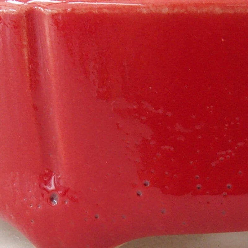 Mini cuenco bonsái 7 x 7 x 3 cm, color rojo