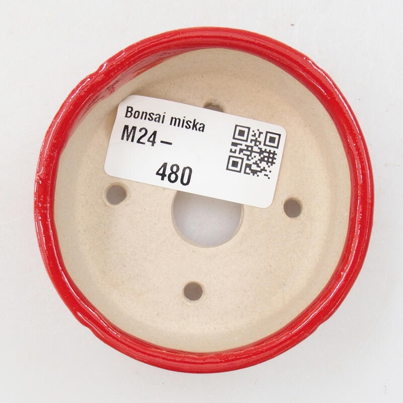 Mini cuenco bonsái 7 x 7 x 3 cm, color rojo