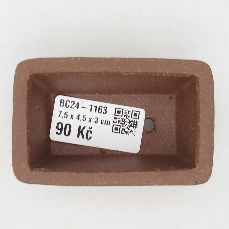 Cuenco mini bonsái 8,5 x 5,5 x 2,5 cm, marrón