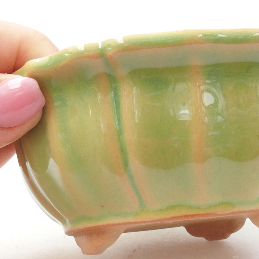 Cuenco bonsái de cerámica 11 x 11 x 5 cm, verde