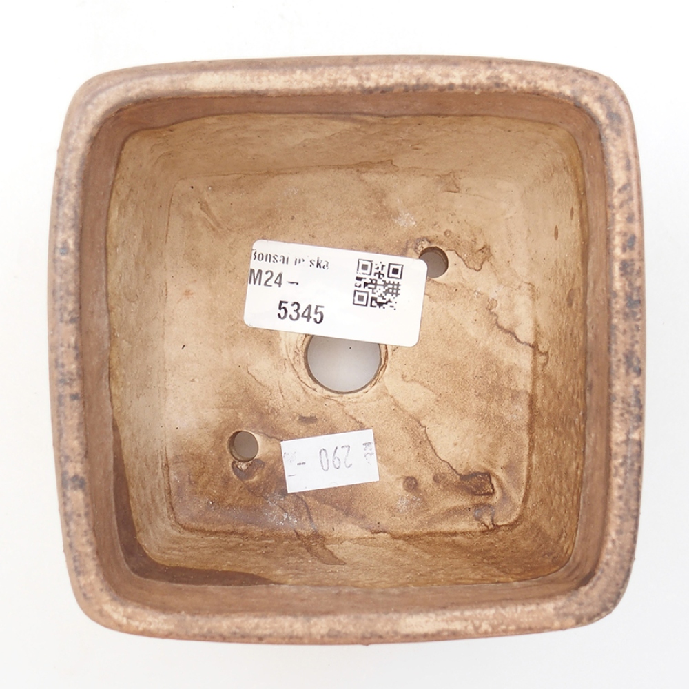 Cuenco bonsái de cerámica 10,5 x 10,5 x 7 cm, rosa