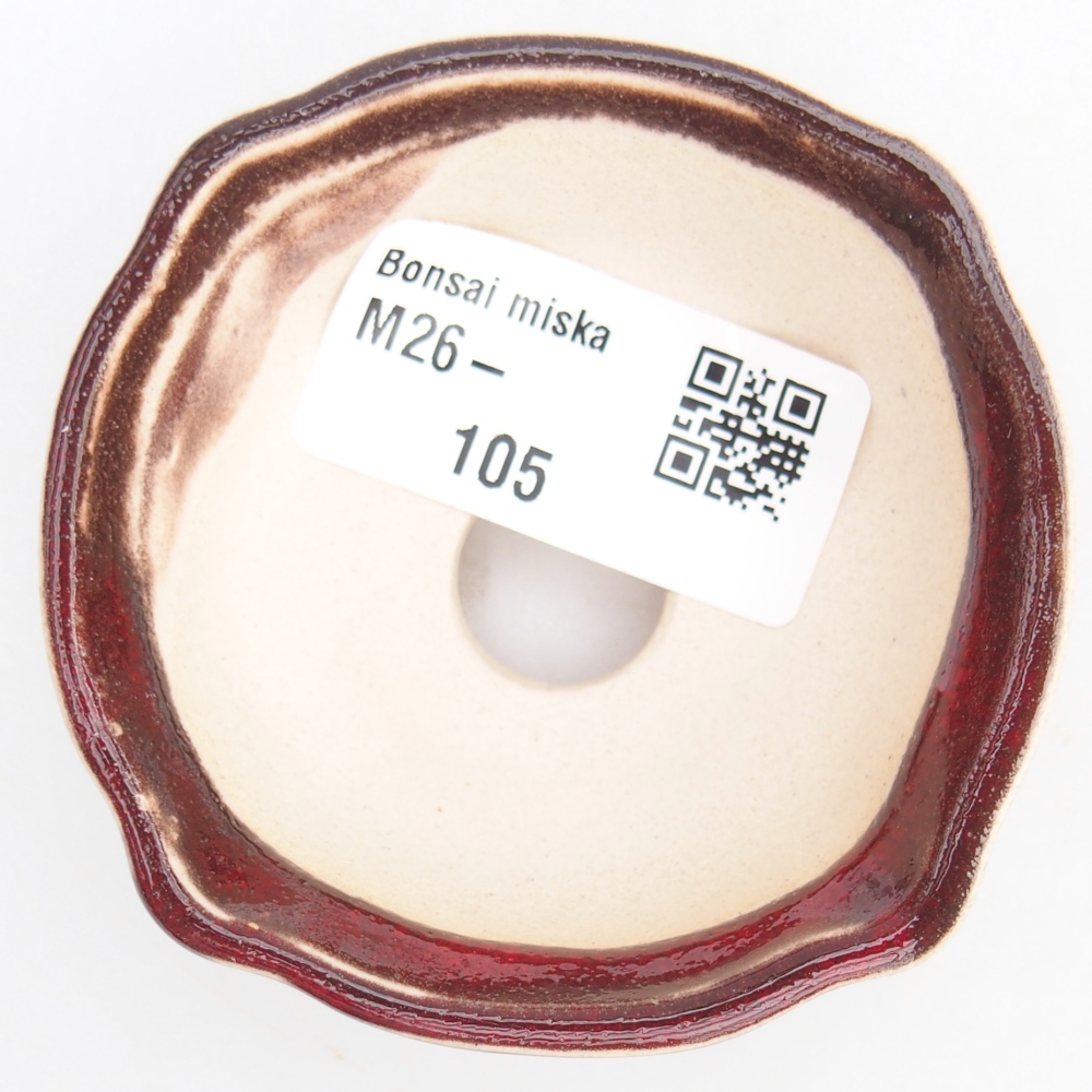 Cuenco mini bonsái 6,5 x 6,5 x 3 cm, color rojo