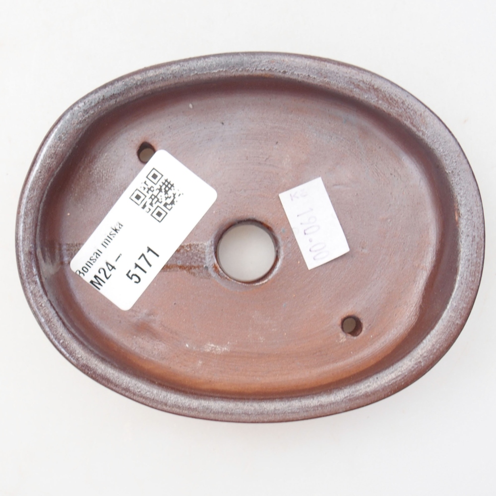 Cuenco bonsái de cerámica 11,5 x 9 x 2,5 cm, marrón