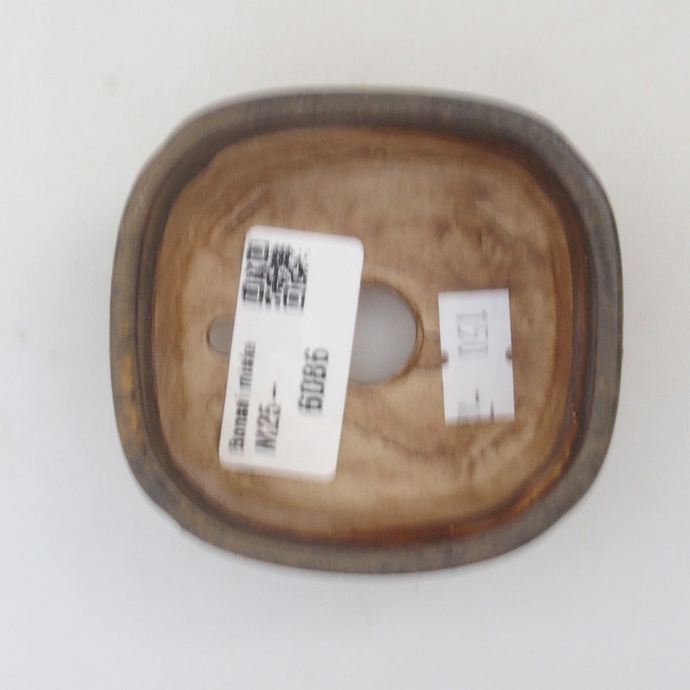 Cuenco bonsái de cerámica 10 x 8,5 x 4 cm, marrón