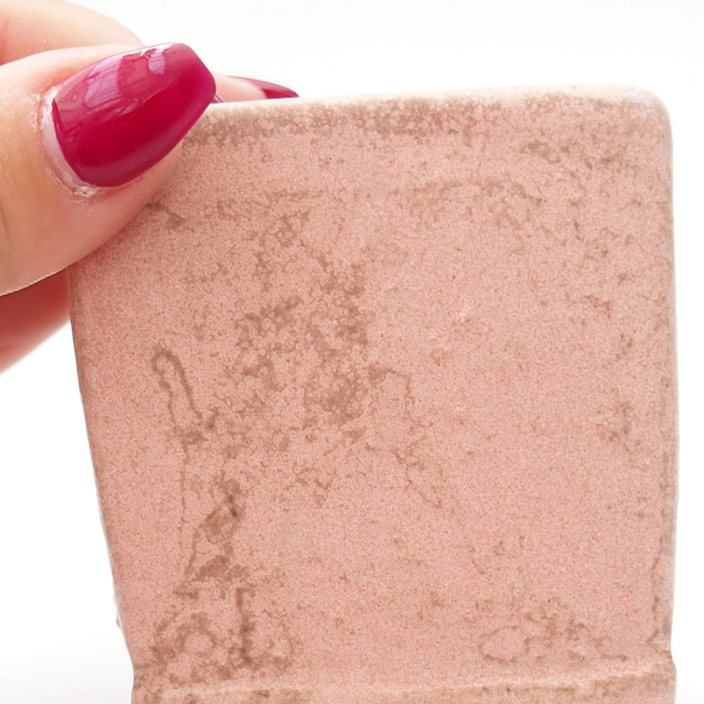 Cuenco bonsái de cerámica 6,5 x 6,5 x 7 cm, rosa