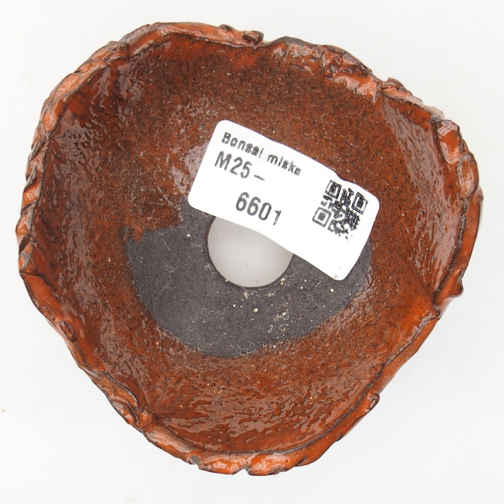 Concha de cerámica 8,5 x 8,5 x 5 cm , color naranja