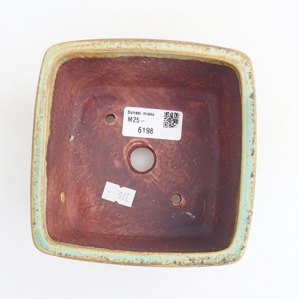 Cuenco bonsái de cerámica 10,5 x 10,5 x 7 cm, rosa