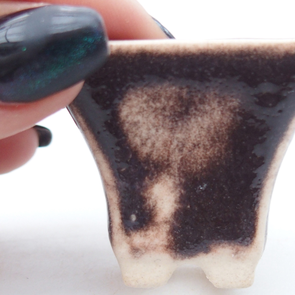 Cuenco mini bonsái 4 x 4 x 3,5 cm, marrón