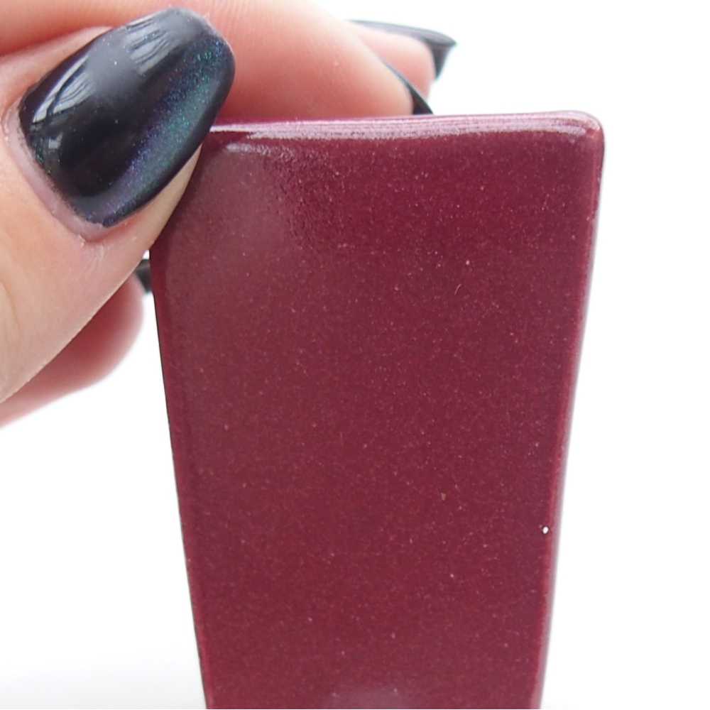 Mini cuenco bonsái 3,5 x 3,5 x 5 cm, color burdeos