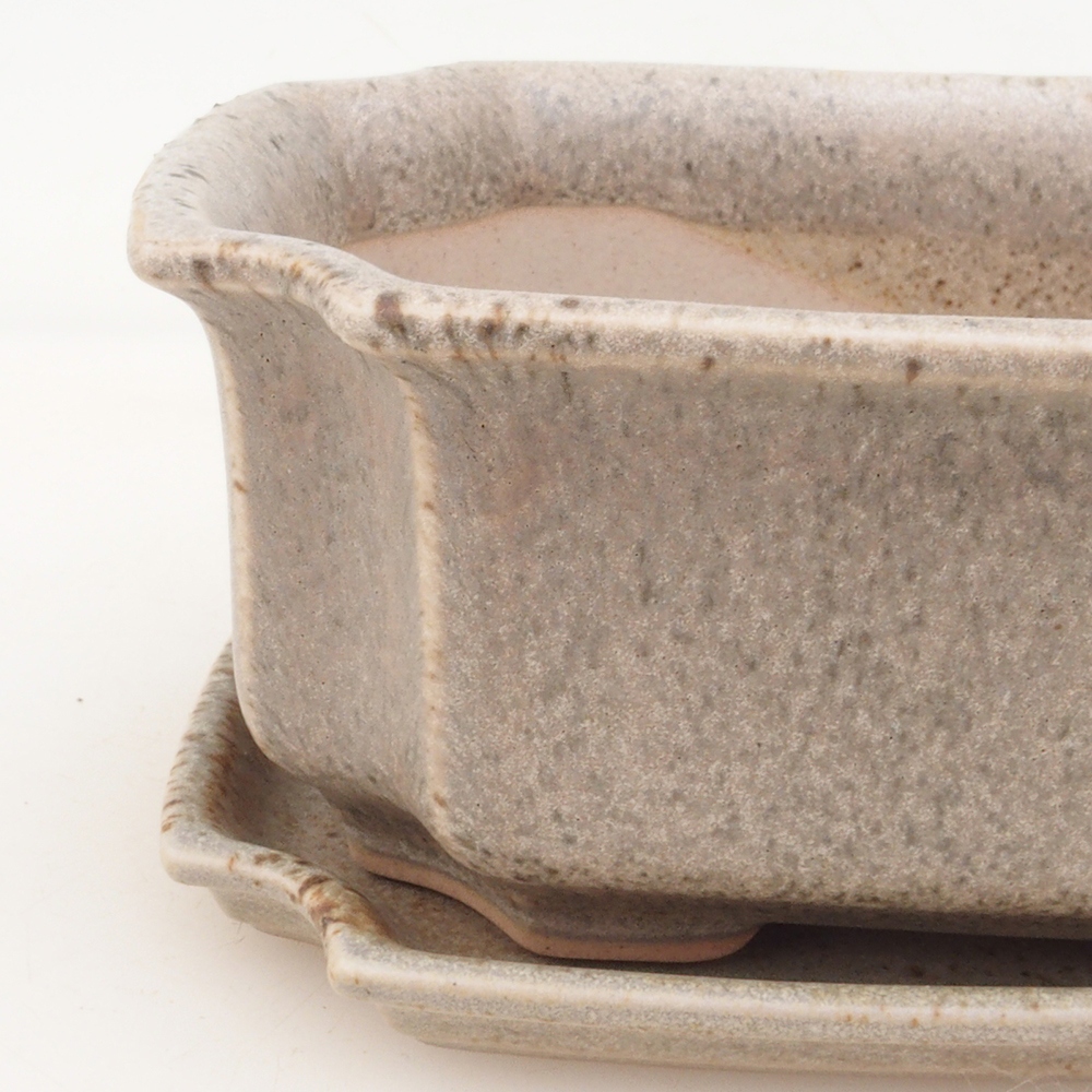 Cuenco bonsái + platillo H01 - beige