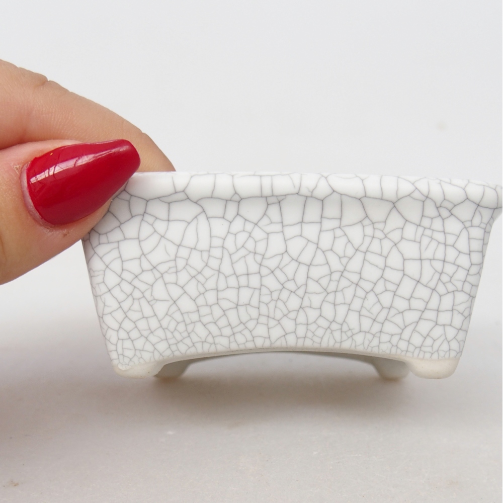 Mini cuenco bonsái 8 x 6,5 x 3,5 cm, color raku