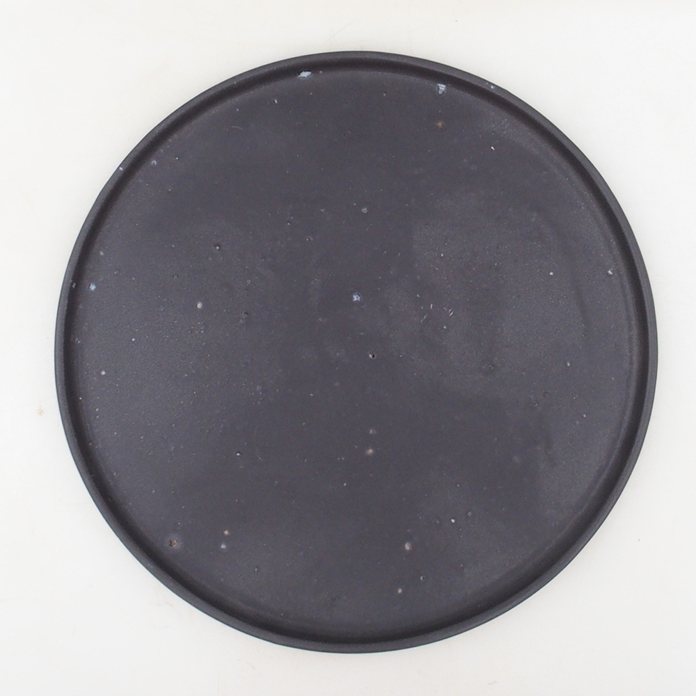 Consola redonda para bonsái D7-M - 24,5 x 24,5 x 1 cm - negro mate