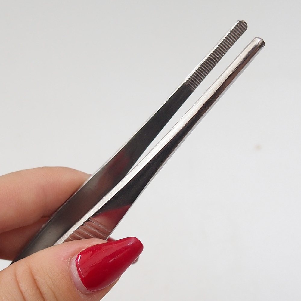 Espátula y pinzas 22 cm - acero inoxidable